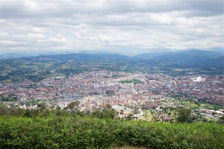 Oviedo city from Naranco mountain in Asturias Stock Photo - Budget Royalty-Free & Subscription, Code: 400-04922939