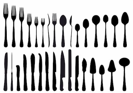 cutlery and kitchen tools, vector set Stock Photo - Budget Royalty-Free & Subscription, Code: 400-04922948