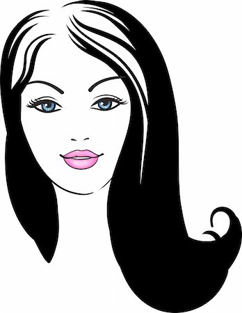 simsearch:400-04294062,k - girl face fashion vector icon Fotografie stock - Microstock e Abbonamento, Codice: 400-04922964