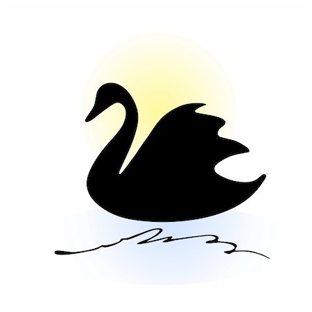 elegant bird - Image of vector illustration of swan Stock Photo - Budget Royalty-Free & Subscription, Code: 400-04922986