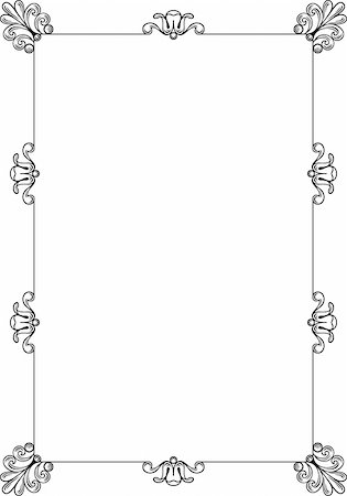 Decorative frame  on white Stock Photo - Budget Royalty-Free & Subscription, Code: 400-04923278
