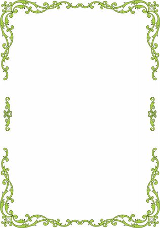 Decorative frame  on white Stock Photo - Budget Royalty-Free & Subscription, Code: 400-04923280