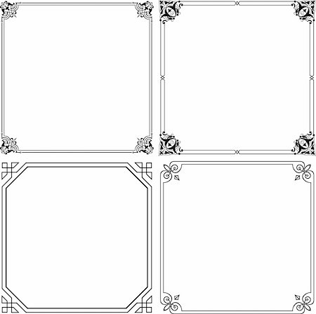 Decorative frames  on white Stock Photo - Budget Royalty-Free & Subscription, Code: 400-04923297