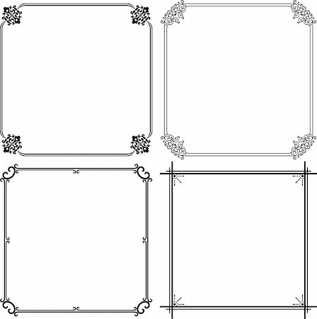 Decorative frames  on white Stock Photo - Budget Royalty-Free & Subscription, Code: 400-04923304