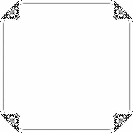 Decorative frame  on white Stock Photo - Budget Royalty-Free & Subscription, Code: 400-04923305