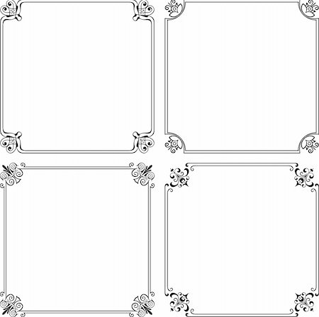 Decorative frames  on white Stock Photo - Budget Royalty-Free & Subscription, Code: 400-04923302