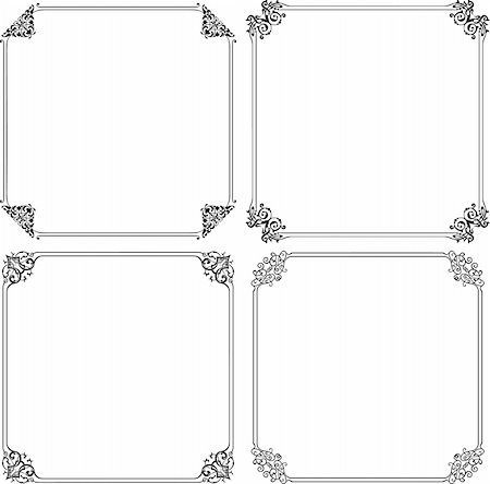 Decorative frames  on white Stock Photo - Budget Royalty-Free & Subscription, Code: 400-04923303