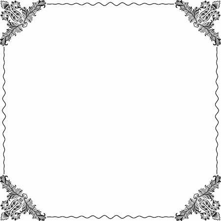 simsearch:400-06850003,k - Decorative frame  on white Stock Photo - Budget Royalty-Free & Subscription, Code: 400-04923314