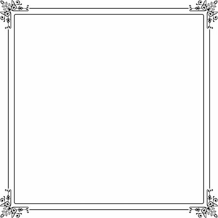 Decorative frame  on white Stock Photo - Budget Royalty-Free & Subscription, Code: 400-04923315