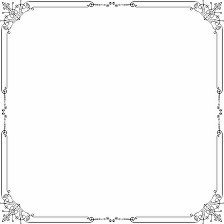 Decorative frame  on white Stock Photo - Budget Royalty-Free & Subscription, Code: 400-04923316