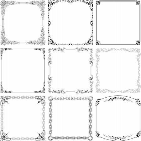 simsearch:400-06850003,k - Decorative frames  on white Stock Photo - Budget Royalty-Free & Subscription, Code: 400-04923310