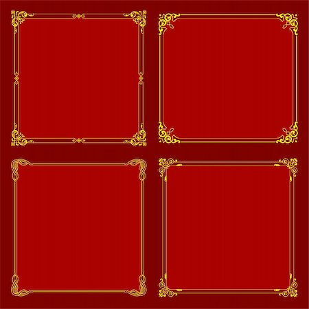 simsearch:400-06850003,k - Decorative frames on wine red background Stock Photo - Budget Royalty-Free & Subscription, Code: 400-04923311