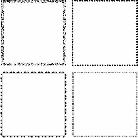 Decorative frames  on white Stock Photo - Budget Royalty-Free & Subscription, Code: 400-04923378