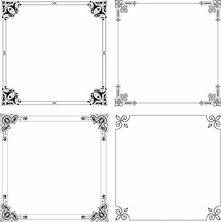 Decorative frames  on white Stock Photo - Budget Royalty-Free & Subscription, Code: 400-04923421