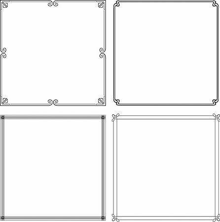 simsearch:400-06850003,k - Decorative frames  on white Stock Photo - Budget Royalty-Free & Subscription, Code: 400-04923486