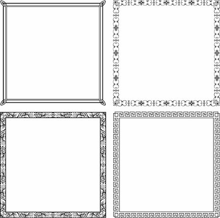 simsearch:400-06850003,k - Decorative frames  on white Stock Photo - Budget Royalty-Free & Subscription, Code: 400-04923515