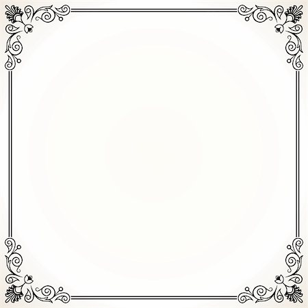 decorative ornate vector corners - Decorative frame  on white Stock Photo - Budget Royalty-Free & Subscription, Code: 400-04923512