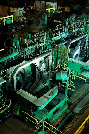 steel industry at night - A huge mill in the production of steel sheet on coil Stock Photo - Budget Royalty-Free & Subscription, Code: 400-04923835