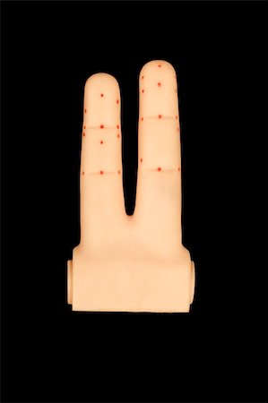 acupuncture points on fingers isolated on black background Stock Photo - Budget Royalty-Free & Subscription, Code: 400-04934082