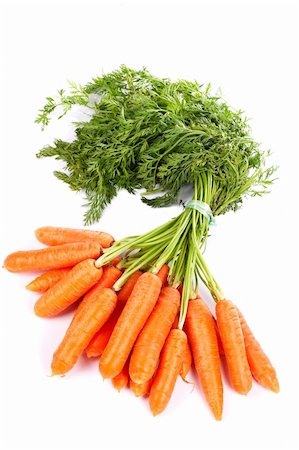 simsearch:400-04347888,k - Bunch of fresh carrots with shadow on white background Stockbilder - Microstock & Abonnement, Bildnummer: 400-04934736