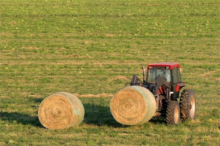 simsearch:400-05041805,k - farmer moving fresh bales of hay with his tractor Stock Photo - Budget Royalty-Free & Subscription, Code: 400-04934784