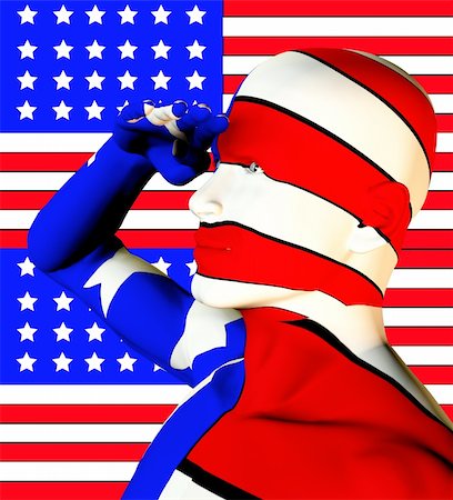 simsearch:400-03910962,k - A man with the American flag on his body, a great image for every patriotic American. Stock Photo - Budget Royalty-Free & Subscription, Code: 400-04934814