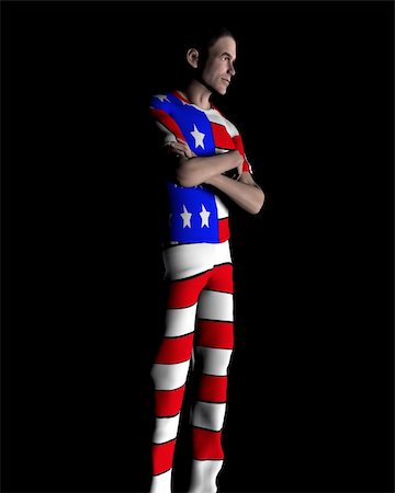 simsearch:400-03910962,k - A man with the American flag on his clothing, a great image for every patriotic American. Stock Photo - Budget Royalty-Free & Subscription, Code: 400-04935586
