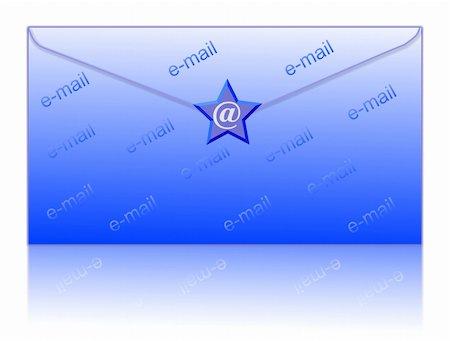 email symbol and envelop - computer generated clipart Stock Photo - Budget Royalty-Free & Subscription, Code: 400-04935742