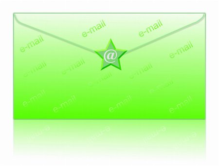 simsearch:700-03613001,k - email symbol and envelop - computer generated clipart Stock Photo - Budget Royalty-Free & Subscription, Code: 400-04935743