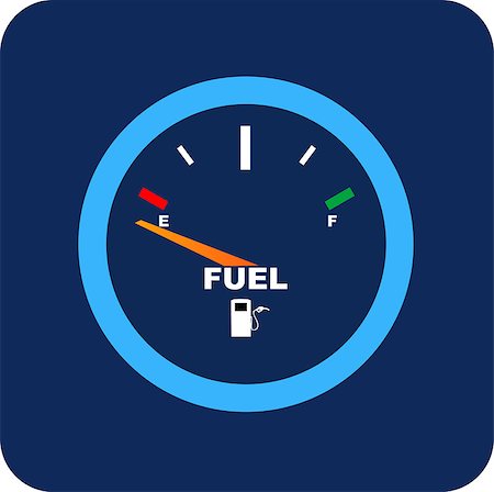 simsearch:400-04935883,k - Vector image of a fuel gauge, shows empty. Photographie de stock - Aubaine LD & Abonnement, Code: 400-04935883