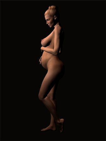 pregnant woman breast - 3D Render Stock Photo - Budget Royalty-Free & Subscription, Code: 400-04936826