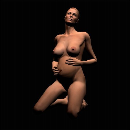 pregnant woman breast - 3D Render Stock Photo - Budget Royalty-Free & Subscription, Code: 400-04936827