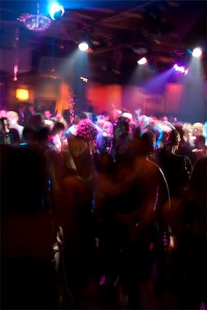 dj lighting - Nightclub dance crowd in motion Stock Photo - Budget Royalty-Free & Subscription, Code: 400-04937304