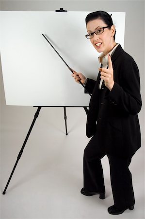 sales training - Female presenter with blank presentation whiteboard Stock Photo - Budget Royalty-Free & Subscription, Code: 400-04937300