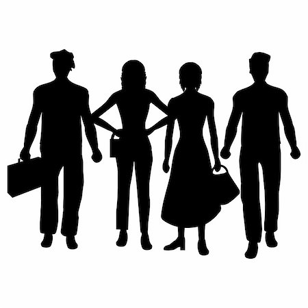simsearch:400-03911285,k - Silhouettes of people Stock Photo - Budget Royalty-Free & Subscription, Code: 400-04937578