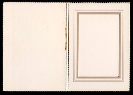 Antique card picture frame with blank area for photograph. Stock Photo - Budget Royalty-Free & Subscription, Code: 400-04937923