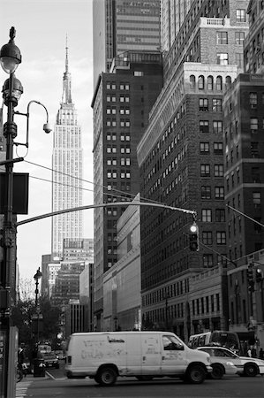 New York Street Scene - Black and White Stock Photo - Budget Royalty-Free & Subscription, Code: 400-04938199