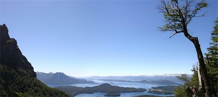 simsearch:400-03911122,k - Panoramic View on Bariloche and the Lake - Patagonia Foto de stock - Royalty-Free Super Valor e Assinatura, Número: 400-04938528