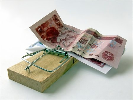hand snatching Chinese banknotes from mousetrap Stock Photo - Budget Royalty-Free & Subscription, Code: 400-04938797