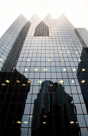 Corporate Office Building with Reflection in Montreal Canada Stock Photo - Budget Royalty-Free & Subscription, Code: 400-04938873