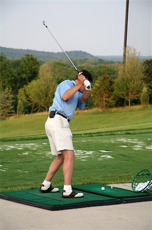 simsearch:400-05038623,k - Golfer at Driving Range Stock Photo - Budget Royalty-Free & Subscription, Code: 400-04939168