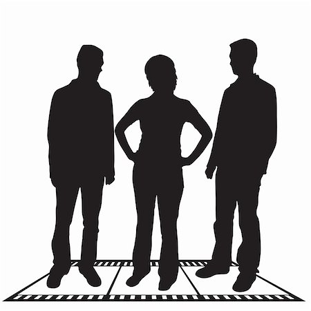 A group of business people silhouettes Stock Photo - Budget Royalty-Free & Subscription, Code: 400-04939372