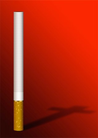 stop sign smoke - Illustration of cigarette a cross shadow on a red background Stock Photo - Budget Royalty-Free & Subscription, Code: 400-04939383