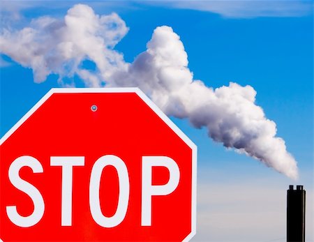 stop sign smoke - Stop Global Warming Stock Photo - Budget Royalty-Free & Subscription, Code: 400-04939486