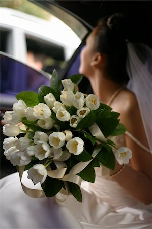 The bride looks in a window of the automobile Stock Photo - Budget Royalty-Free & Subscription, Code: 400-04939713