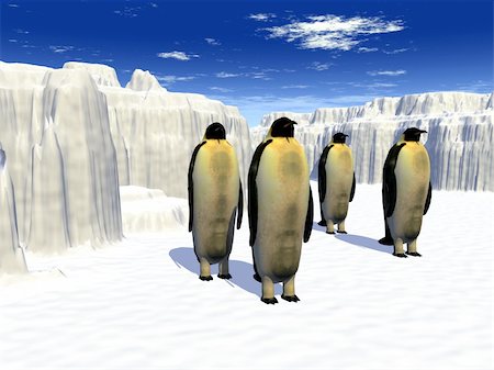simsearch:400-04474126,k - A ice landscape with some penguins on it. Stock Photo - Budget Royalty-Free & Subscription, Code: 400-04932005