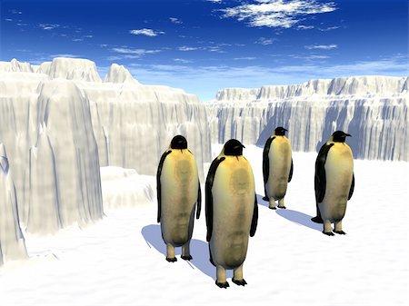 simsearch:400-04474126,k - A ice landscape with some penguins on it. Stock Photo - Budget Royalty-Free & Subscription, Code: 400-04932006