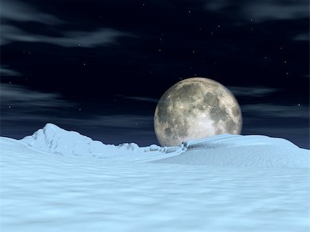 simsearch:400-04474126,k - The moon in the nighttime sky in an landscape. Stock Photo - Budget Royalty-Free & Subscription, Code: 400-04932334