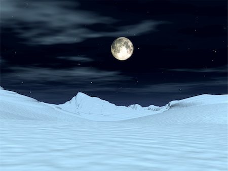 simsearch:400-04474126,k - The moon in the nighttime sky in an landscape. Stock Photo - Budget Royalty-Free & Subscription, Code: 400-04932335