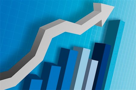 simsearch:400-03908416,k - Business Graph with arrow showing profits and gains Fotografie stock - Microstock e Abbonamento, Codice: 400-04932341